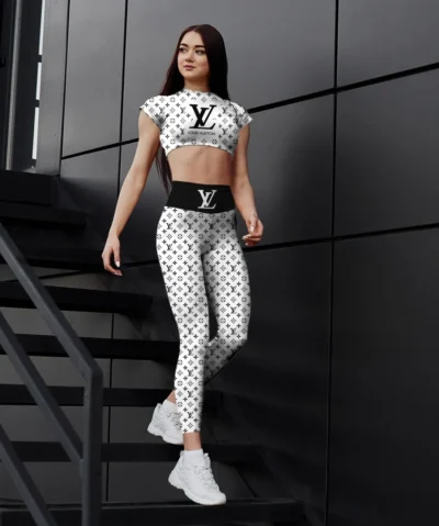 LV | Premium Crop Top Leggings Set AT32