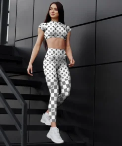 LV | Premium Crop Top Leggings Set AT30