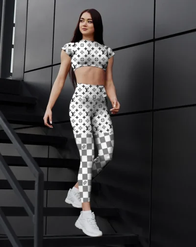 LV | Premium Crop Top Leggings Set AT30