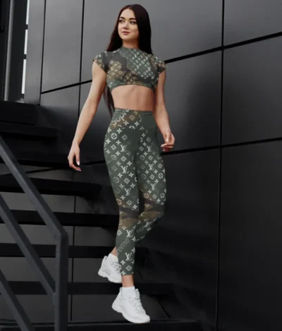 LV | Premium Crop Top Leggings Set AT27