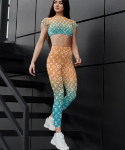 LV | Premium Crop Top Leggings Set AT26