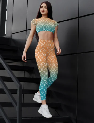 LV | Premium Crop Top Leggings Set AT26