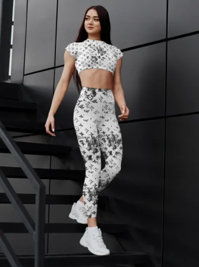LV | Premium Crop Top Leggings Set AT25