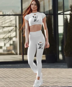 LV | Premium Crop Top Leggings Set AT19