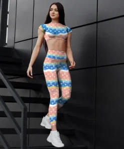 LV | Premium Crop Top Leggings Set AT14