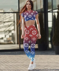 LV | Premium Crop Top Leggings Set AT12
