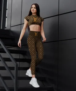 LV | Premium Crop Top Leggings Set AT10