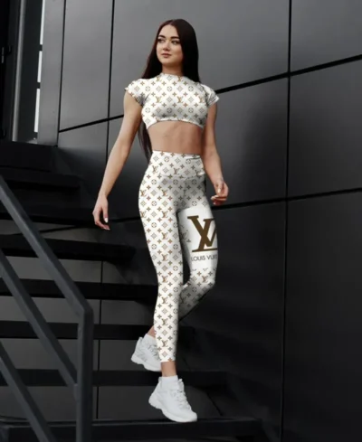 LV | Premium Crop Top Leggings Set AT9