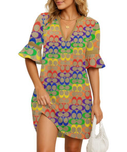 COACH | Premium V-neck Flowy Dress VFD167-CCH-HYT-TT-03062504