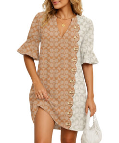 COACH | Premium V-neck Flowy Dress VFD167-CCH-HYT-TT-03062503