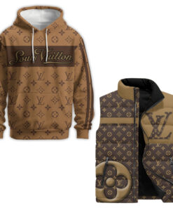LV | Premium Puffer Vest & Hoodie Combo CB307-LV-HYT-TT-23072502