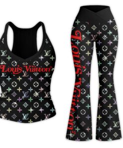 LV | Premium Bodycon Ribbed Tanktop & Flare Leggings Combo CB294-LV-HYT-TT-18072501