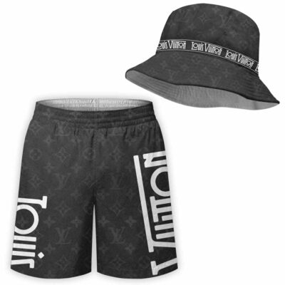 LV | Premium Swim Shorts & Bucket Hat Combo CB261-LV-HYT-TH-07072501