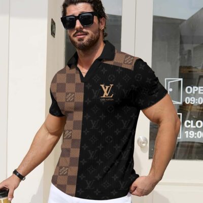 LV | Premium Short Sleeve Polo Sweater PLSW286-LV-HYT-16072505