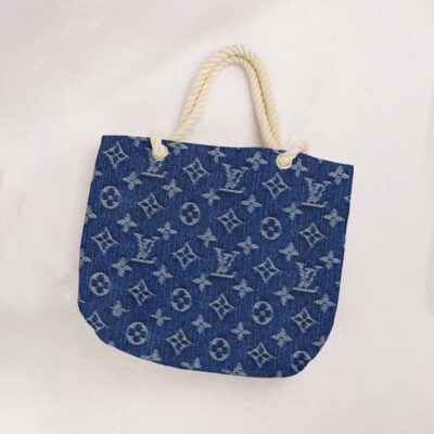 LV | Premium Elegant Monogram Denim Blue Set for Women Combo - Tote Bag