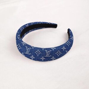 LV | Premium Elegant Monogram Denim Blue Set for Women Combo - Hair Bands