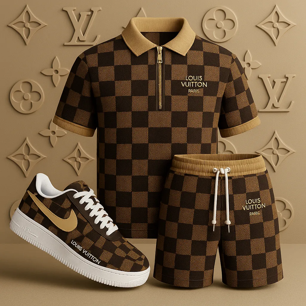 Louis Vuitton | Premium Polo Shirt & Shorts Match AF1 Sneaker Hot 2025 NK15 18-21/06