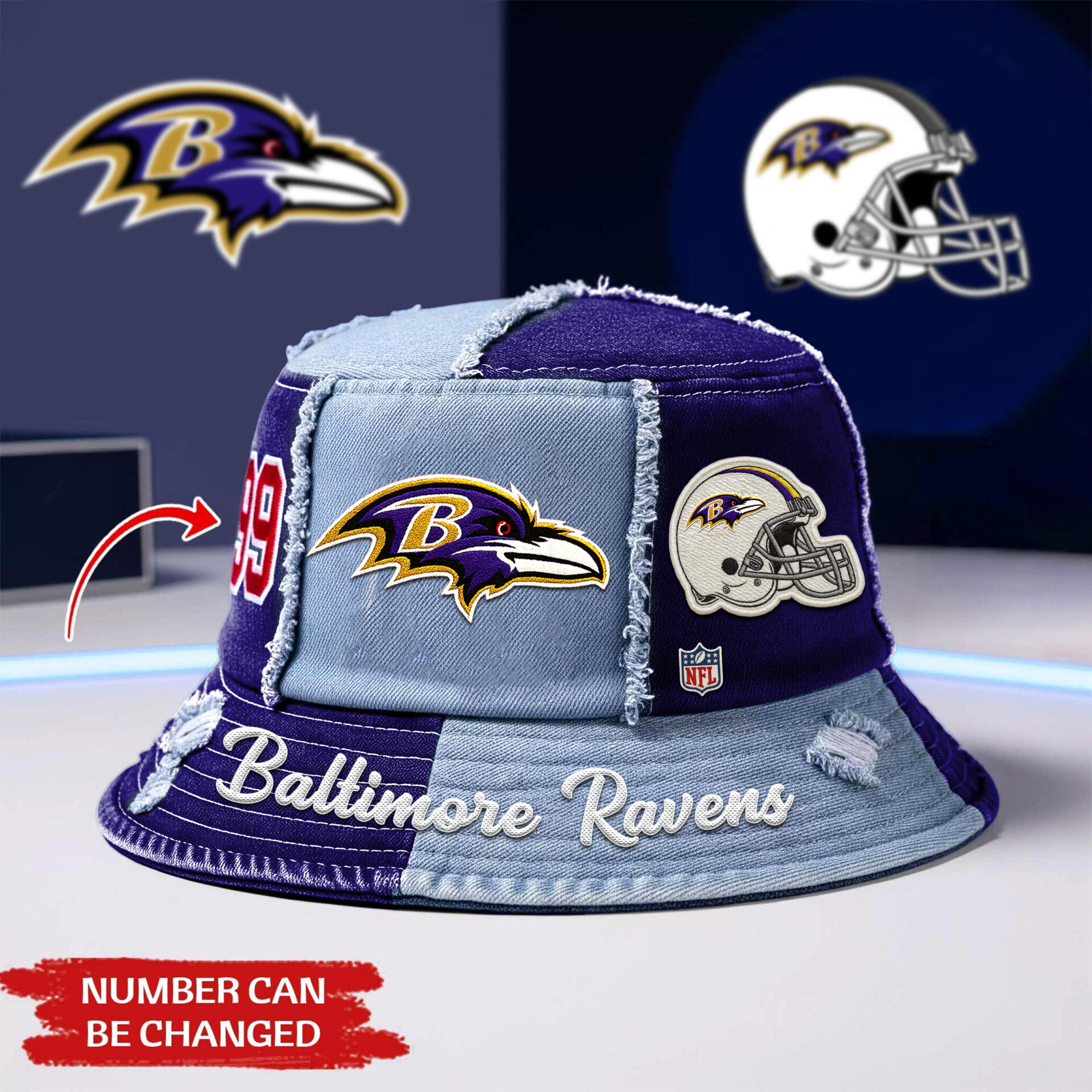 Baltimore Ravens | Premium NFL Bucket Hat