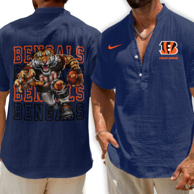 Cincinnati Bengals | Men's Button Short Sleeve Shirt