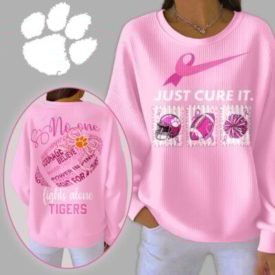 Clemson Tigers | Premium NCAA Breast Cancer Awareness T-Shirt And Sweatshirt - Pink