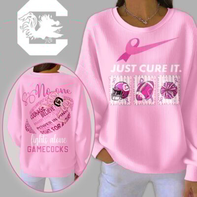 South Carolina Gamecocks | Premium NCAA Breast Cancer Awareness T-Shirt And Sweatshirt - White