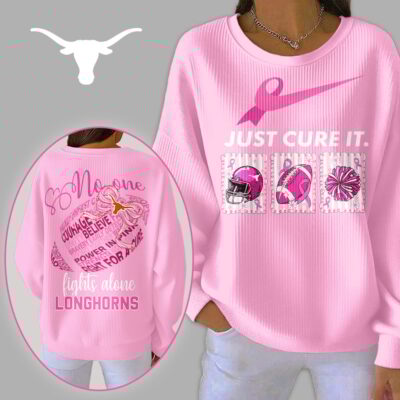 Texas Longhorns | Premium NCAA Breast Cancer Awareness T-Shirt And Sweatshirt - Pink