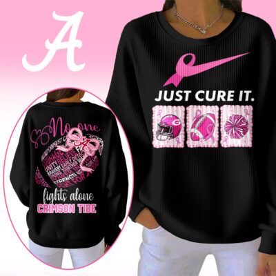Alabama Crimson Tide | Premium NCAA Breast Cancer Awareness T-Shirt And Sweatshirt - Black