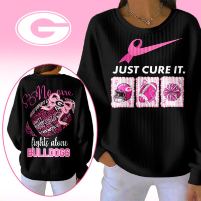 Georgia Bulldogs | Premium NCAA Breast Cancer Awareness T-Shirt And Sweatshirt - Black