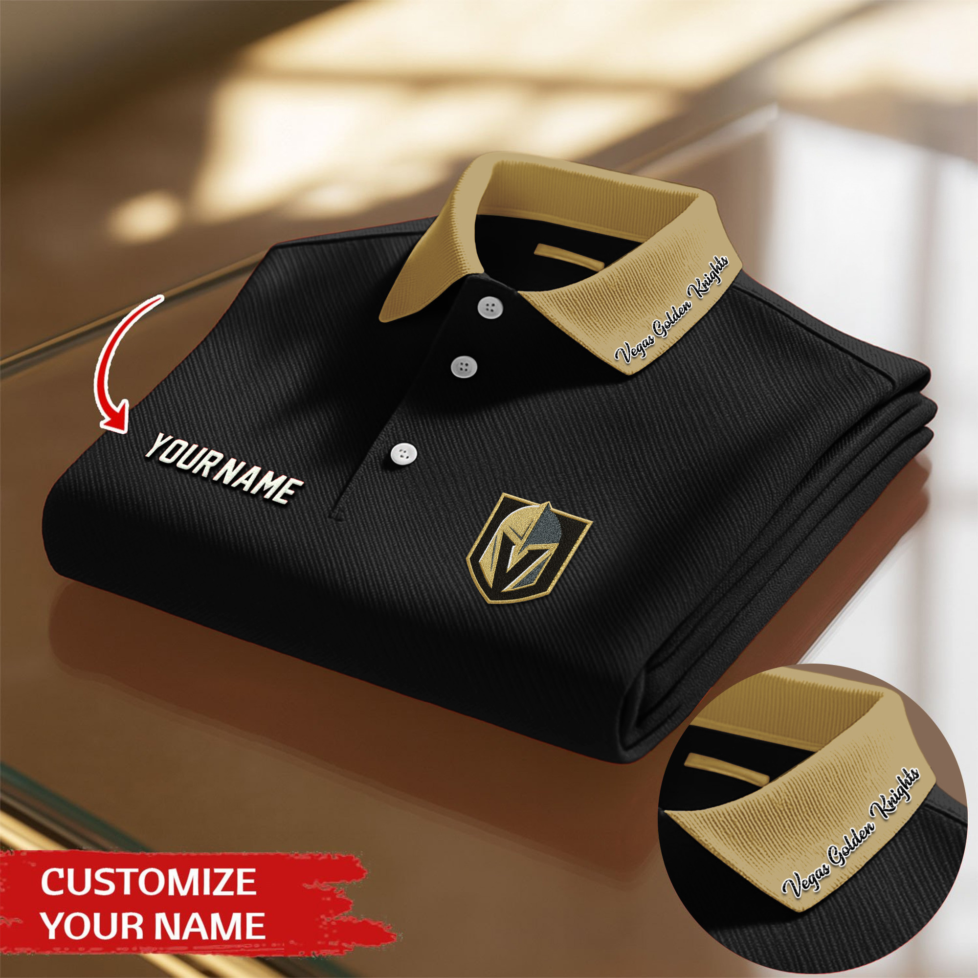 Vegas Golden Knights | Premium NHL Polo Shirt - Image 2