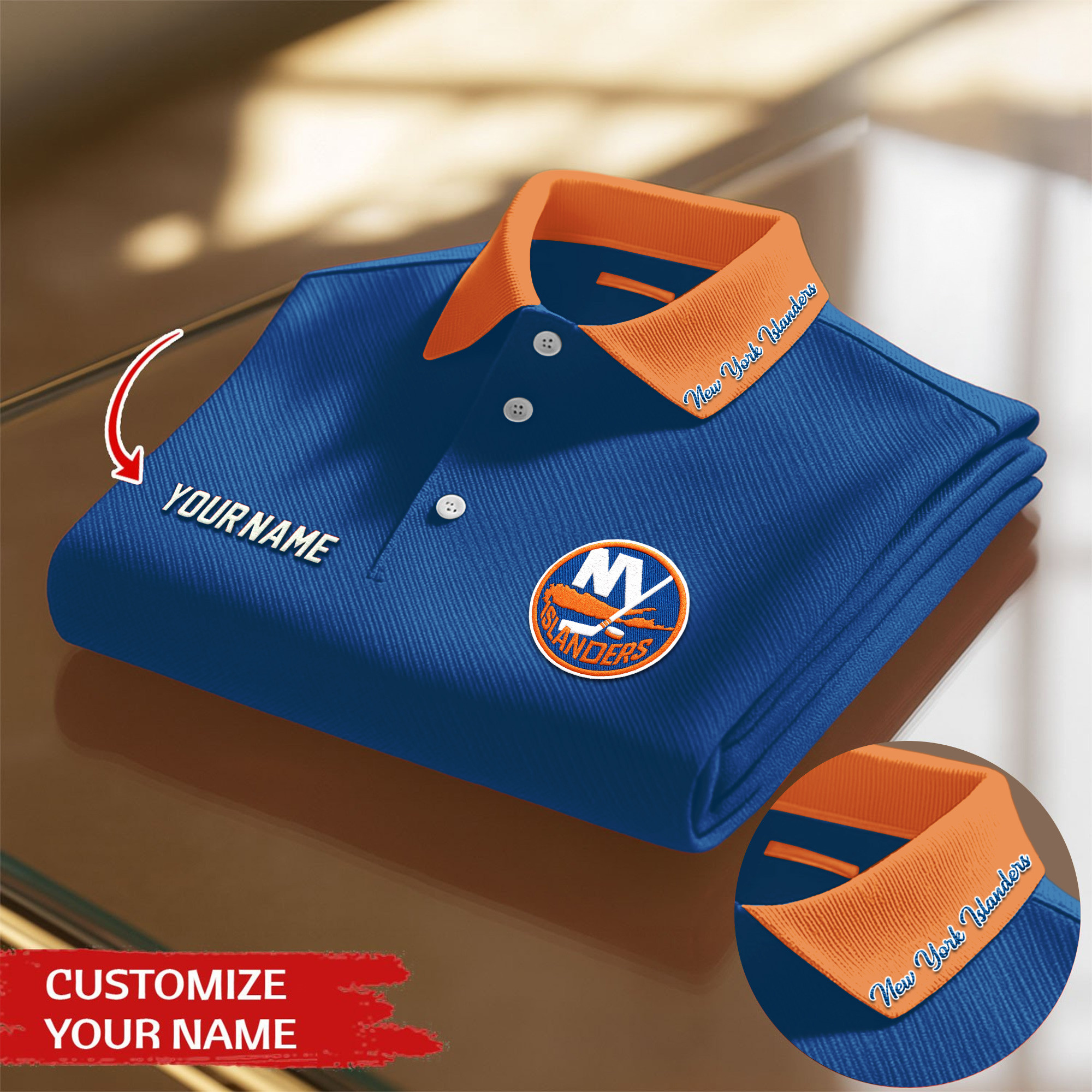 New York Islanders | Premium NHL Polo Shirt - Image 2
