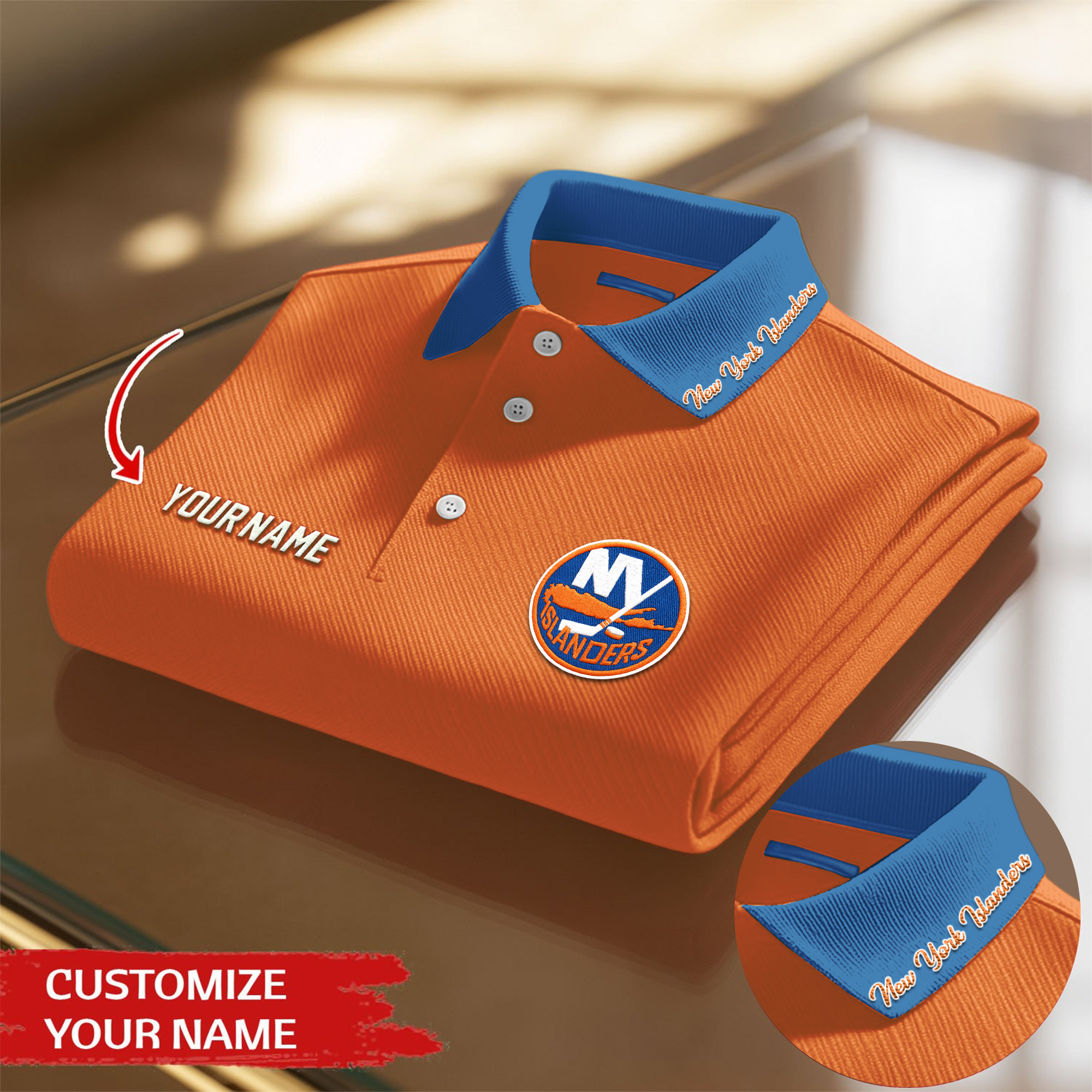 New York Islanders | Premium NHL Polo Shirt - Image 3