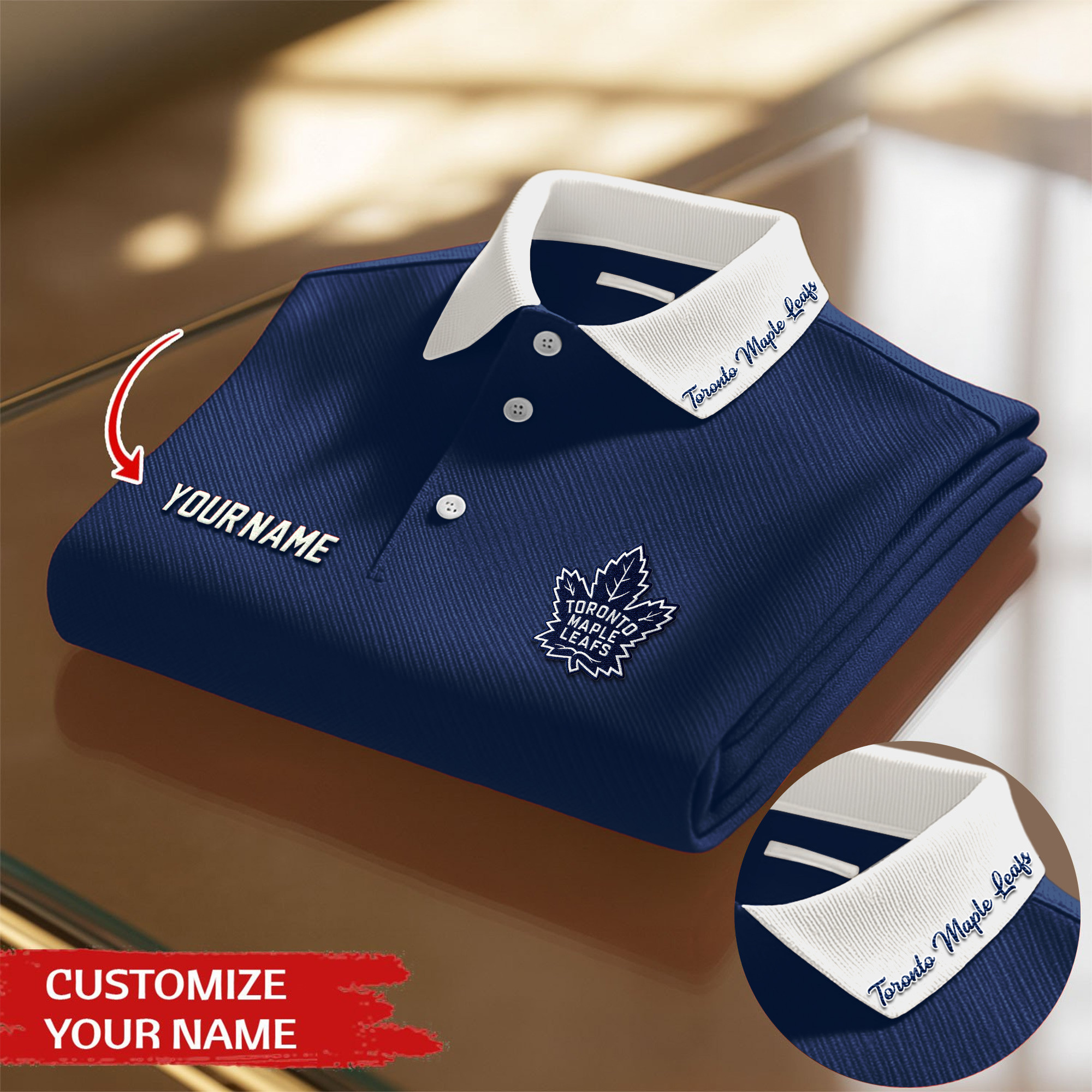 Toronto Maple Leafs | Premium NHL Polo Shirt - Image 2