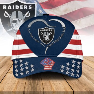 Las Vegas Raiders | Premium Classic Cap NFL Stand With Charlie Kirk - Cap