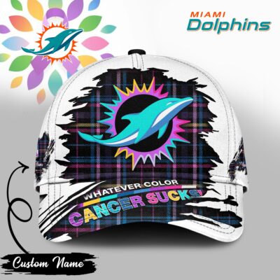 Miami Dolphins | Premium Classic Cap NFL Whatever Color Cancer Sucks