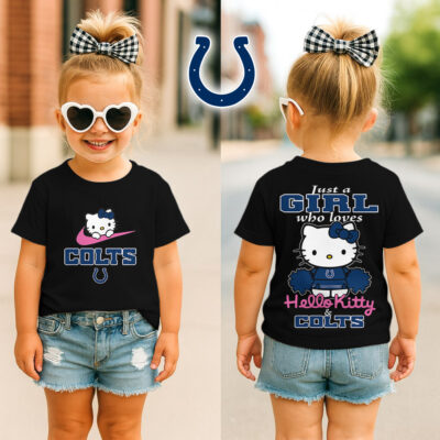 Indianapolis Colts | Premium NFL Football Girl Hello Kitty Fan Kid Shirt