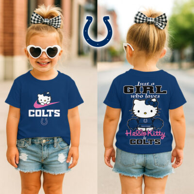 Indianapolis Colts | Premium NFL Football Girl Hello Kitty Fan Kid Shirt