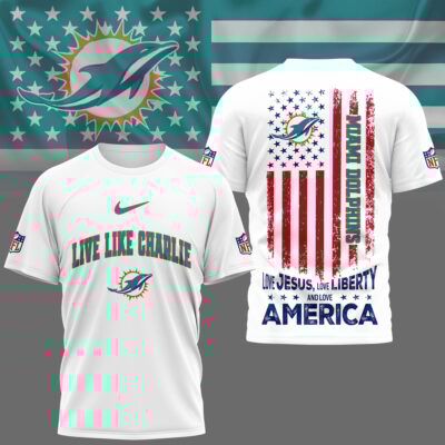 Miami Dolphins | Premium Live Like Charlie Patriotic 3D Shirt