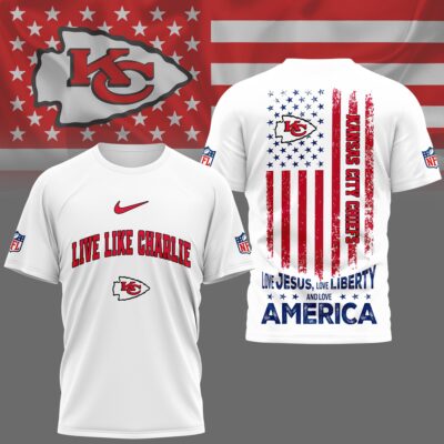 Kansas City Chiefs | Premium Live Like Charlie Patriotic 3D Shirt