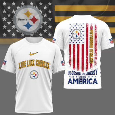Pittsburgh Steelers | Premium Live Like Charlie Patriotic 3D Shirt
