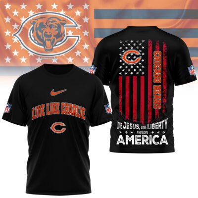 Chicago Bears | Premium Live Like Charlie Patriotic 3D Shirt
