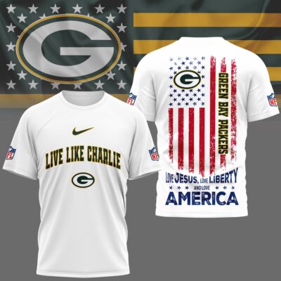 Green Bay Packers | Premium Live Like Charlie Patriotic 3D Shirt