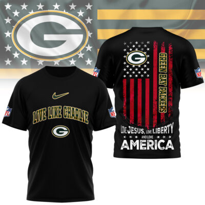Green Bay Packers | Premium Live Like Charlie Patriotic 3D Shirt
