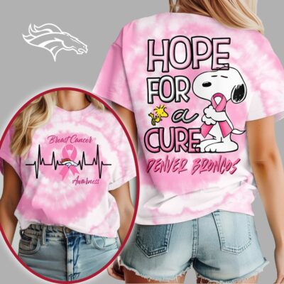 Denver Broncos | Premium NFL Breast Cancer Awareness Snoopy Hope For A Cure Shirt