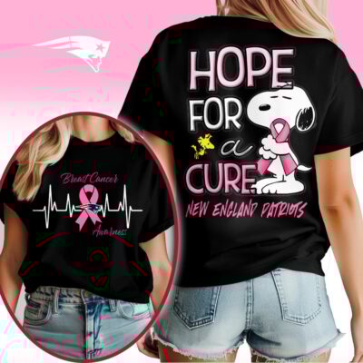 New England Patriots | Premium NFL Breast Cancer Awareness Snoopy Hope For A Cure Shirt