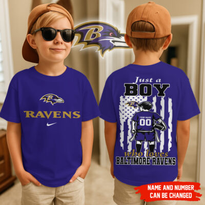 Baltimore Ravens | Premium NFL Football Team Boy Fan Kid Shirt