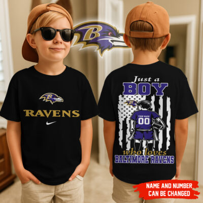 Baltimore Ravens | Premium NFL Football Team Boy Fan Kid Shirt