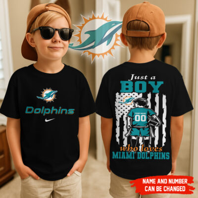 Miami Dolphins | Premium NFL Football Team Boy Fan Kid Shirt