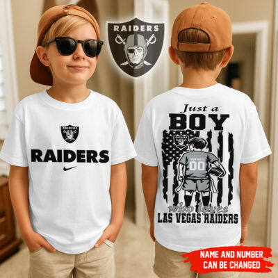 Las Vegas Raiders | Premium NFL Football Team Boy Fan Kid Shirt