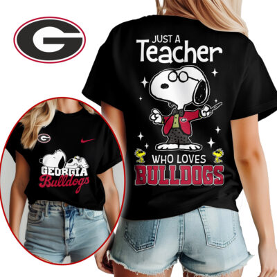 Georgia Bulldogs | Premium NCAA Snoopy Teacher Appreciation Women Shirt