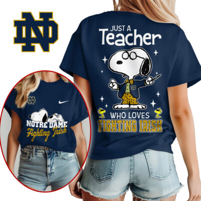 Notre Dame Fighting Irish | Premium NCAA Snoopy Teacher Appreciation Women Shirt